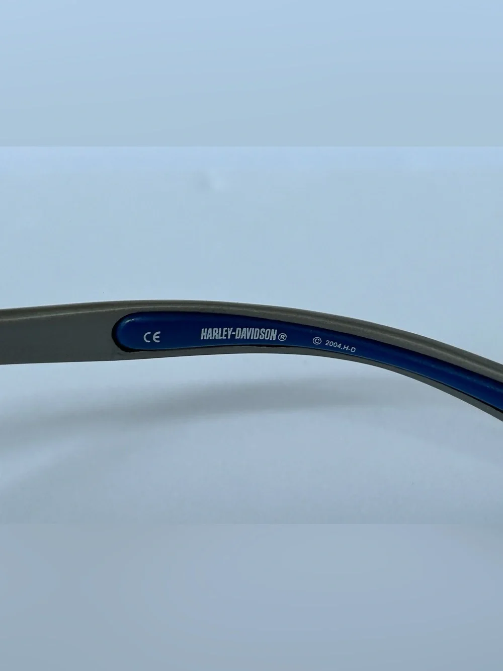 Harley-Davidson Silver Frame with Blue Mirrored Wrap Sunglasses